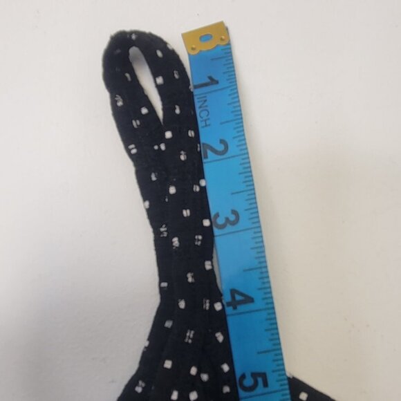 Spaghetti Strap Sleeveless Top Stretchy Polka Dot Casual Top - Picture 4 of 5